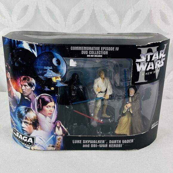 Hasbro Star Wars Commemorative Trilogy: A New Hope Luke Skywalker, Darth Vader - Picture 1 of 8